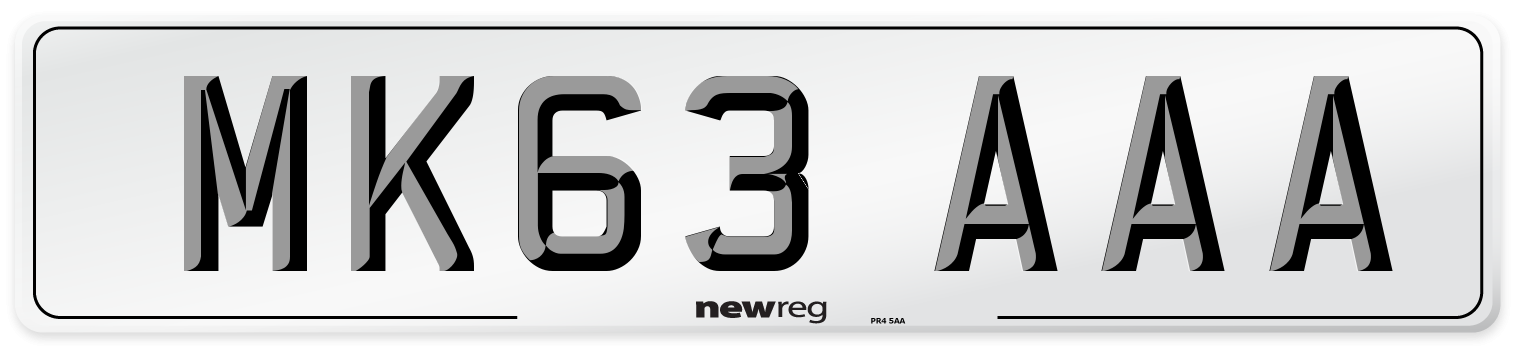 MK63 AAA Number Plate from New Reg
